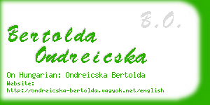 bertolda ondreicska business card